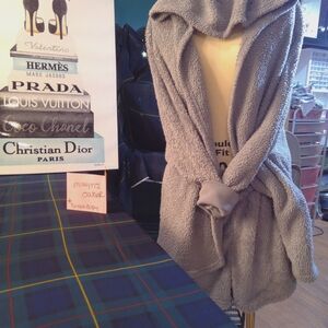 Cozy Gray Hooded Cardigan